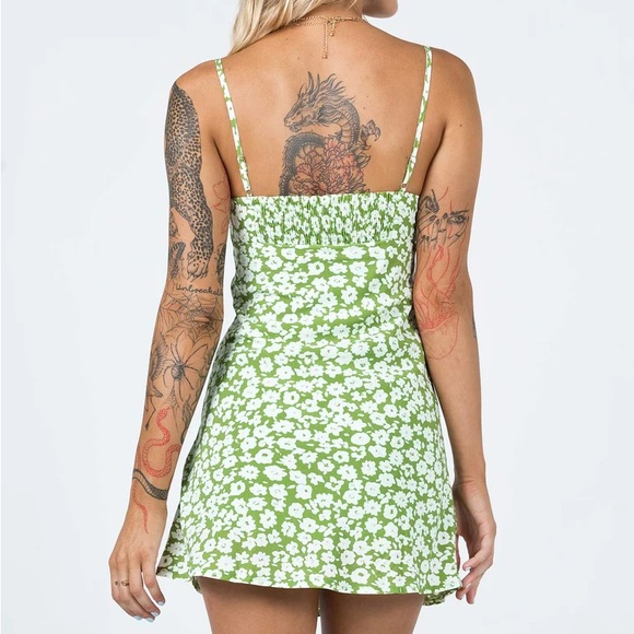 Princess Polly TASMIN MIni Dress - Green Floral - Picture 7 of 7